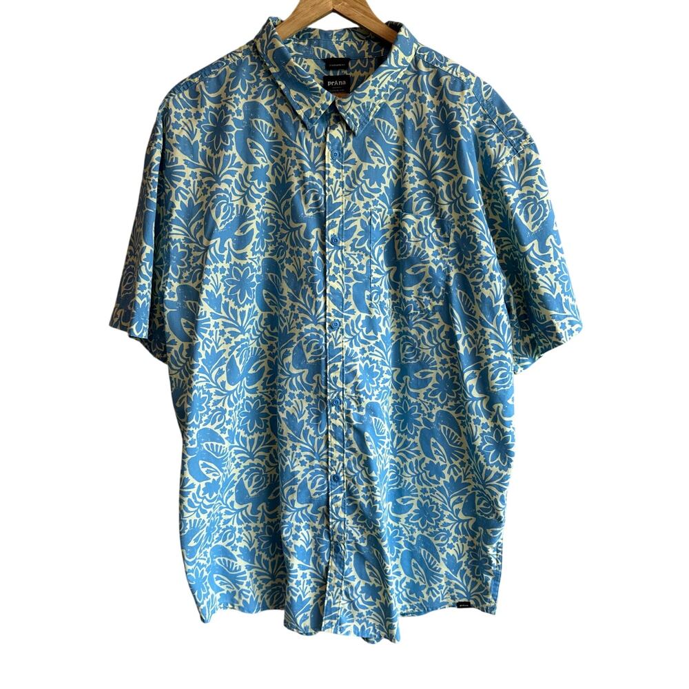 Prana Stimmersee Standard Fit Short Sleeve Button Up Shirt XXL